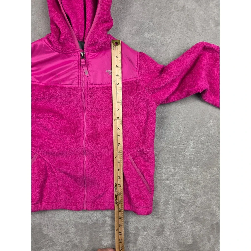 The North Face Fleece Hoodie Girls L‎ 14/16 Pink Full Zip Jacket Outdoor *Read